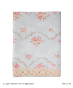 رومیزی ناهار خوری 4 نفره گلدار آبی