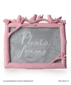 قاب عکس فانتزی افقی طرح کبوتر صورتی