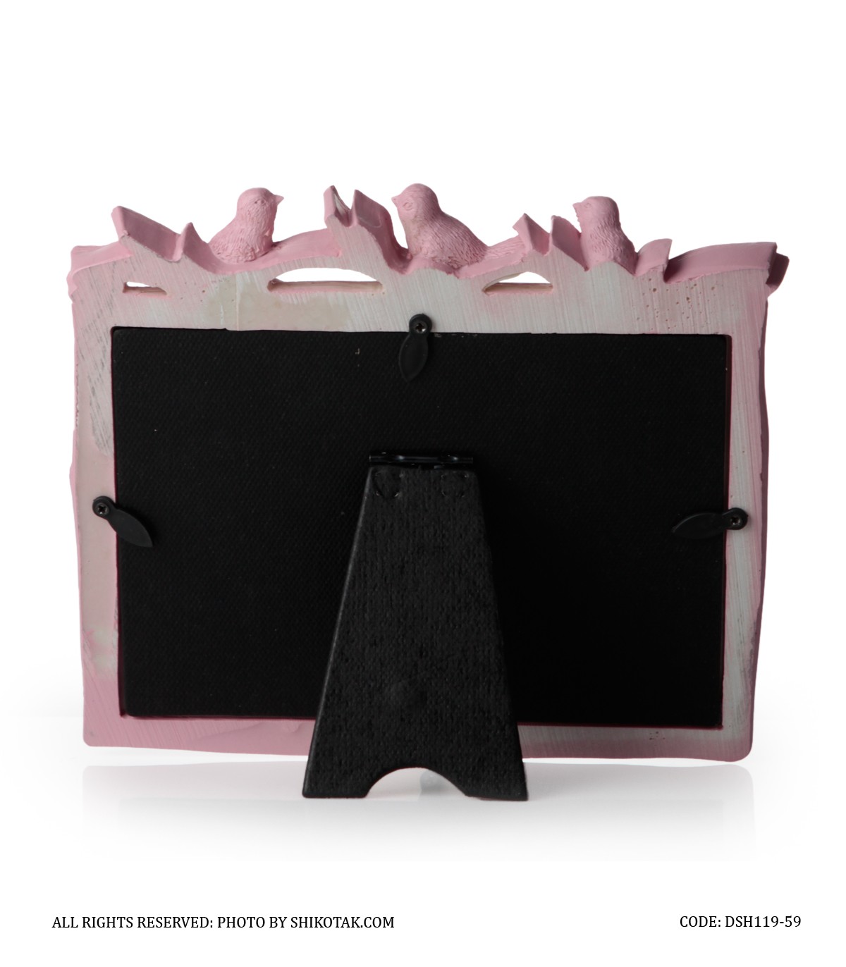 قاب عکس فانتزی افقی طرح کبوتر صورتی