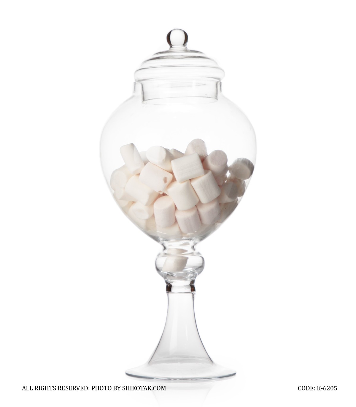 کندی باکس بلوری پایه بلند فانتزی