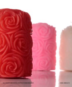 شمع استوانه ای طرح رز