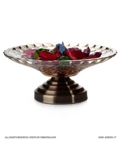 میوه خوری کوچک پایه برنزی مدل توپی