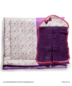 ست پارچه ای آشپزخانه عروس 18 تکه گلدار بنفش