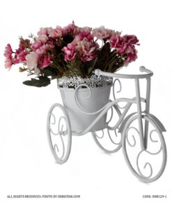 جا گلدانی طرح دوچرخه سفید