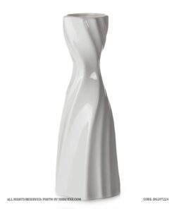 گلدان سرامیکی سفید روبان قرمز