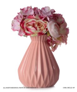 گلدان سرامیکی خمره ای صورتی