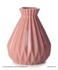 گلدان سرامیکی خمره ای صورتی