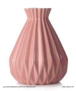 گلدان سرامیکی خمره ای صورتی