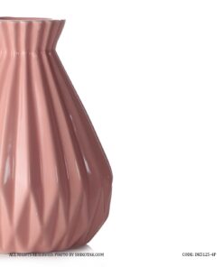 گلدان سرامیکی خمره ای صورتی