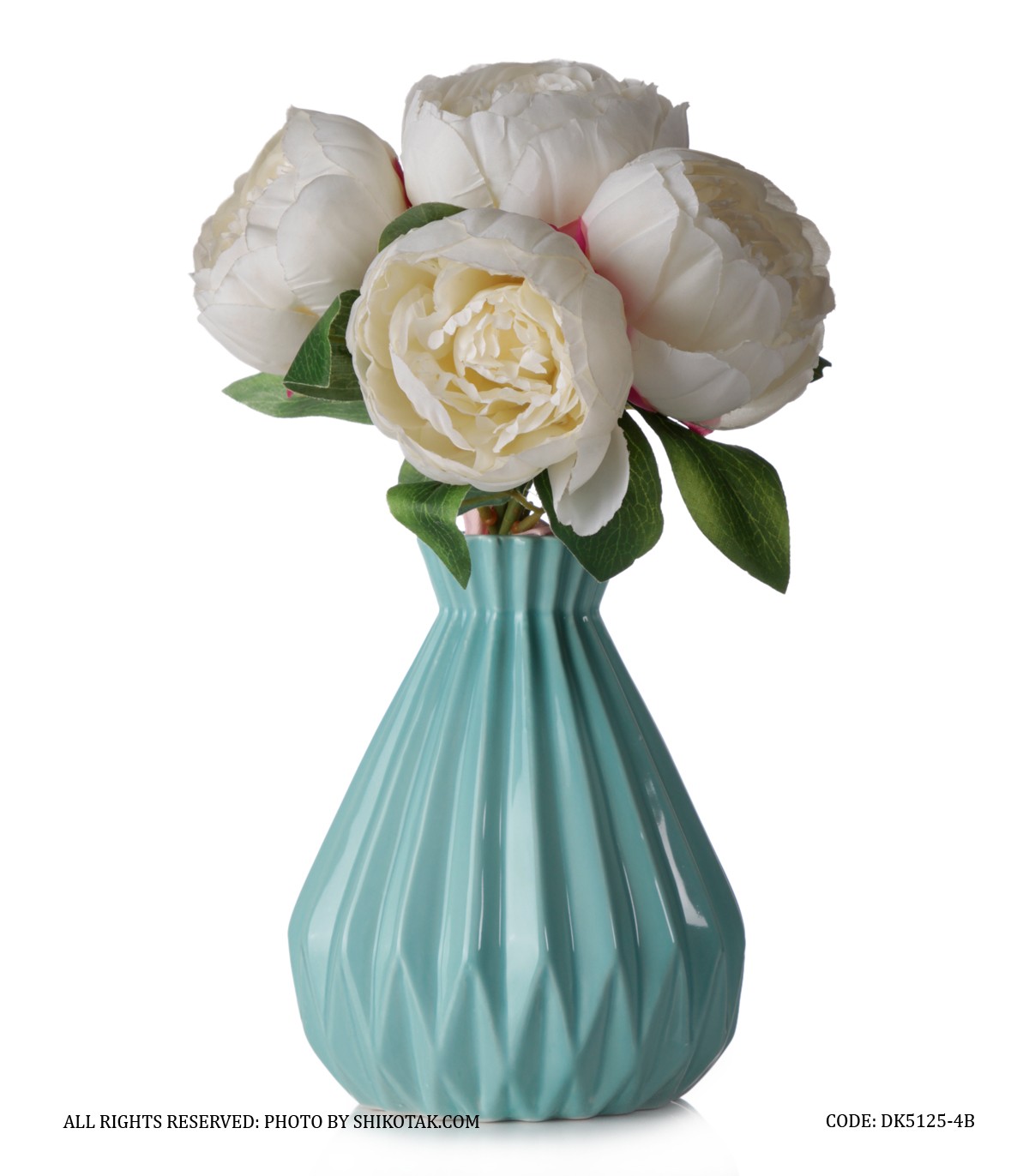 گلدان سرامیکی فانتزی آبی شیک و تک سری 4-125