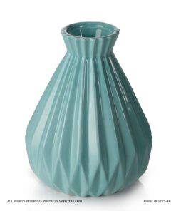 گلدان سرامیکی فانتزی آبی شیک و تک سری 4-125