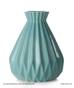 گلدان سرامیکی فانتزی آبی شیک و تک سری 4-125