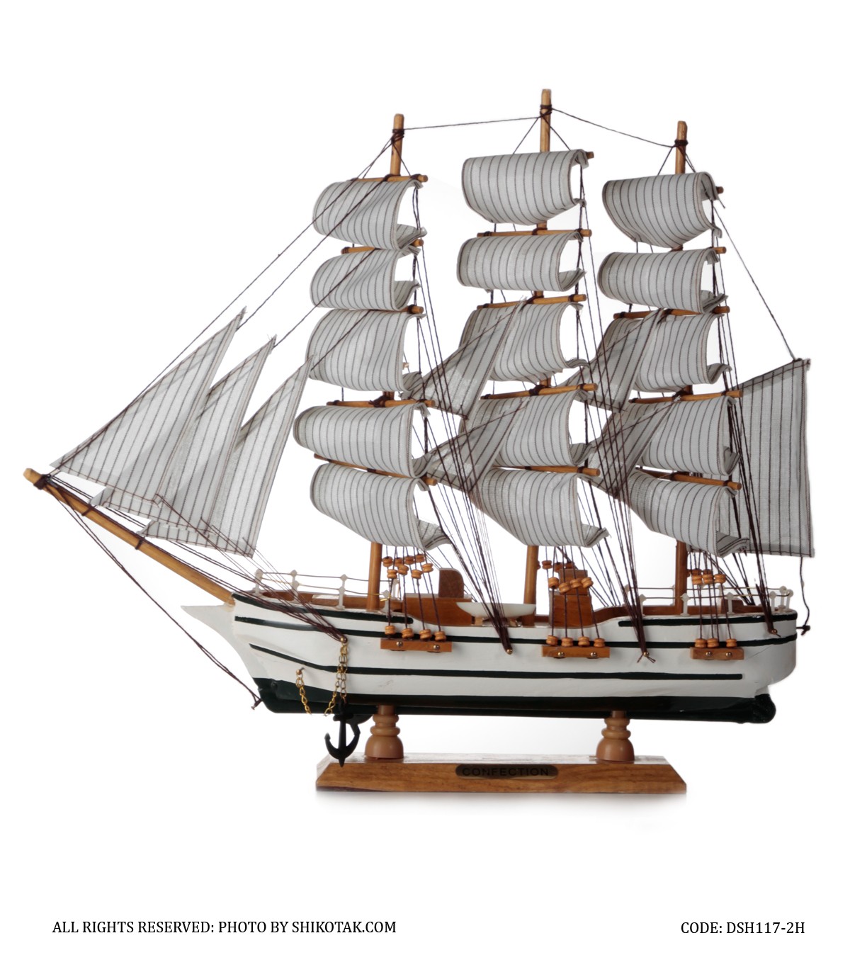 کشتی دکوری بادبان دار مدل confection