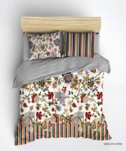 روتختی دو نفره لحاف دوخت دار طرح گل مدل حریر