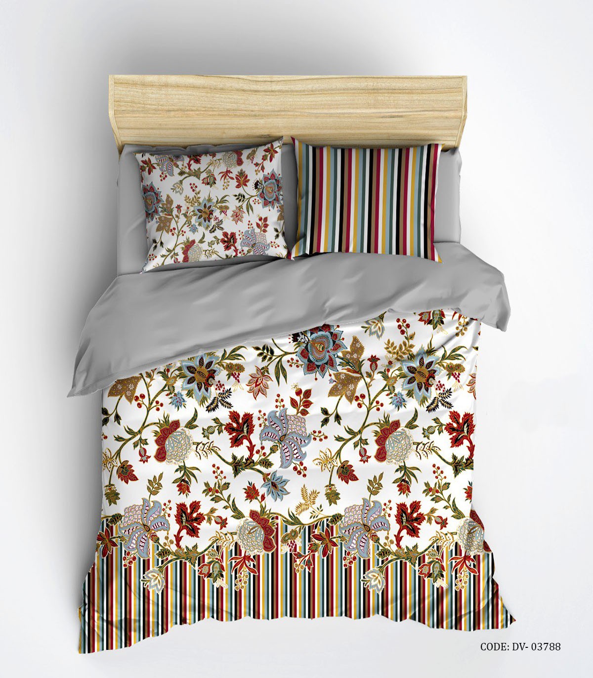 روتختی دو نفره لحاف دوخت دار طرح گل مدل حریر