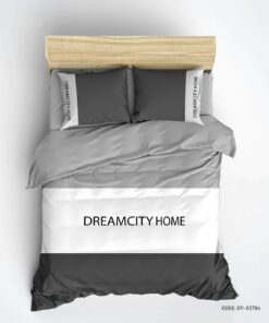 ست روتختی مدرن طوسی سفید مدل DERAMATCI HOME