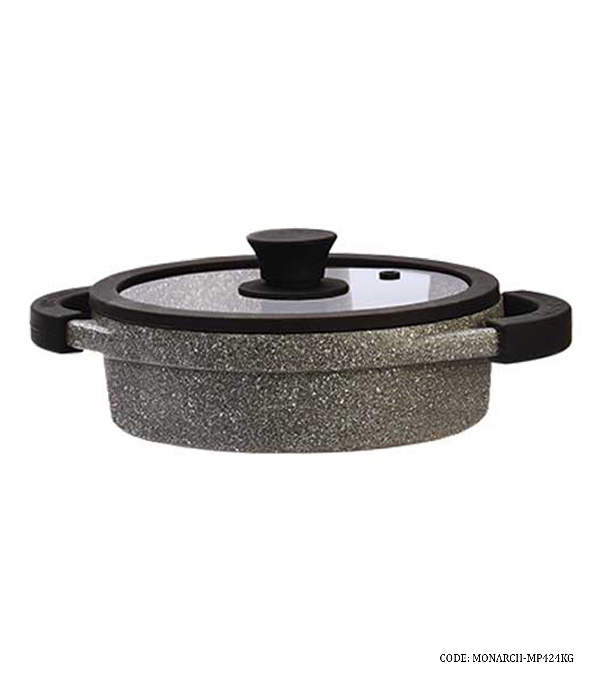 تابه دو دسته گرانیتی زرساب سایز 24 مدل مونارک