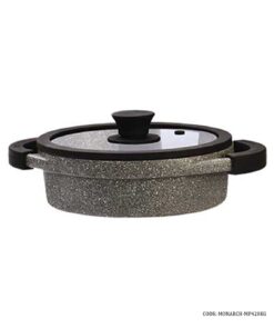 تابه گرانیتی درب شیشه ای زرساب سایز 20 مدل مونارک مشکی