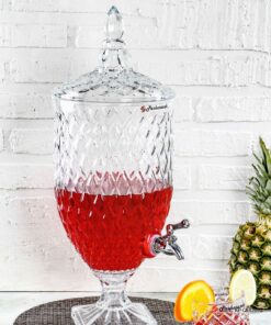 کلمن شیشه ای پایه دار 5 لیتری مدل رین