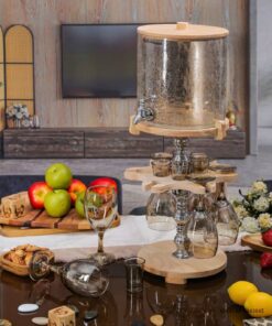 کلمن بار شیشه ای 4/5 لیتری به همراه جام و شات