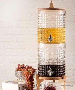 کلمن شیشه ای دو طبقه 9 لیتری مدل راتان