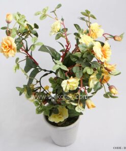 گلدان بوته رز مصنوعی