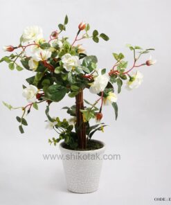 گلدان بوته رز مصنوعی