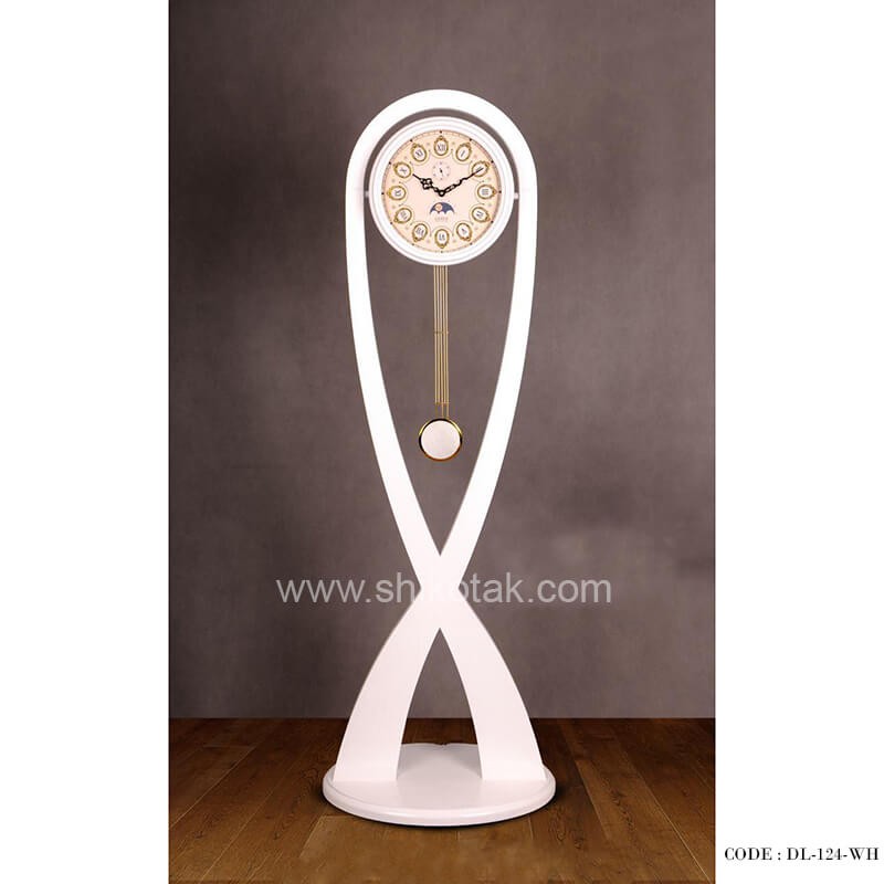 ساعت کنارسالنی سری 124 فلور سفید