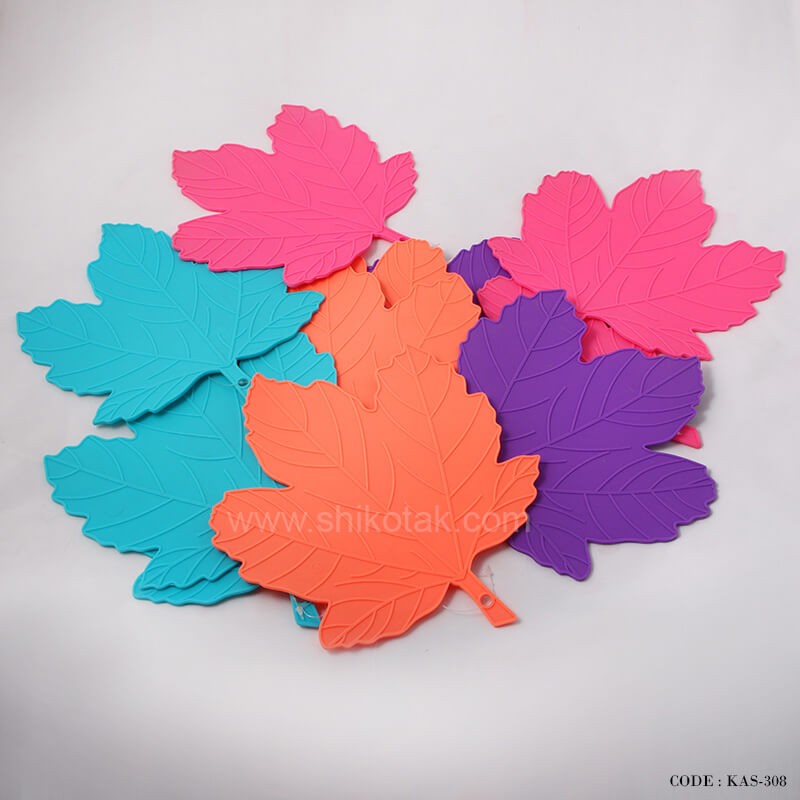 زیر قابلمه ای سیلیکونی طرح برگ