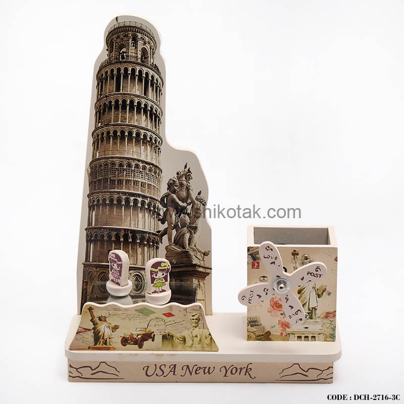 جاقلمی چوبی موزیکال طرح برج پیزا