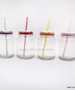 لیوان اسموتی نی دار گل گلی