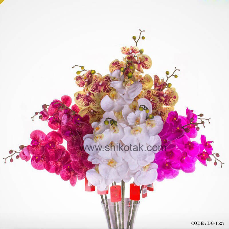 گل مصنوعی ارکیده کاتلیا ساقه کوتاه