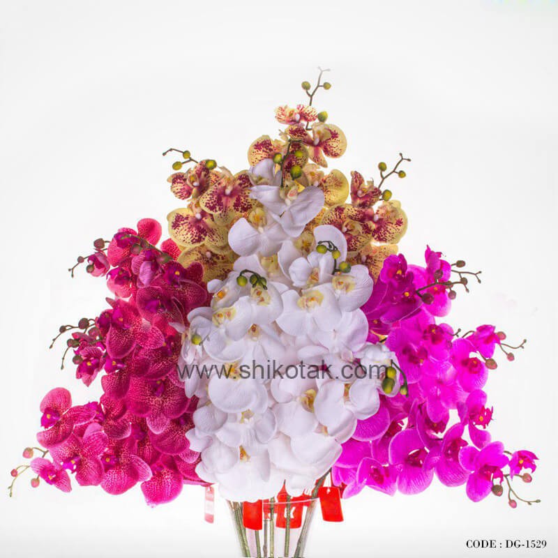 گل مصنوعی ارکیده کاتلیا ساقه بلند