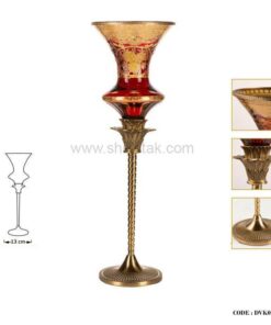 شمعدان سلطنتی کوتاه پایه برنز سری 110