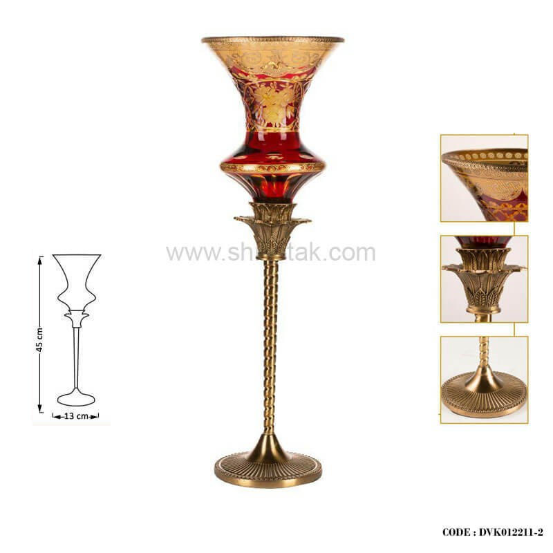 شمعدان سلطنتی بلند پایه برنز سری 110