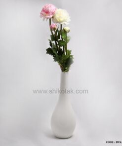 گلدان سفید سرامیکی مدل کوزه ای