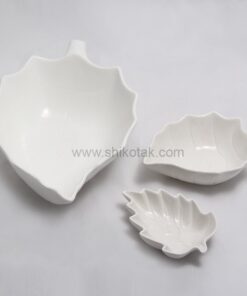 ظرف سالاد خوری سرامیکی متوسط طرح برگ