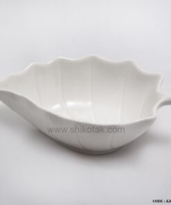 ظرف سالاد خوری سرامیکی متوسط طرح برگ
