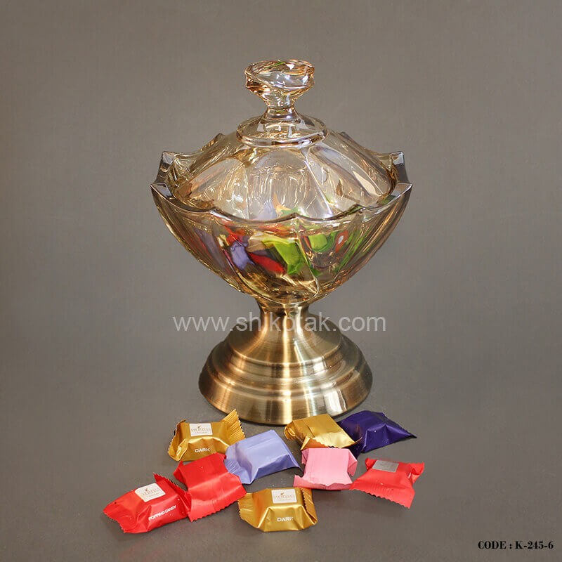 آجیل خوری پایه برنز در دار سری6