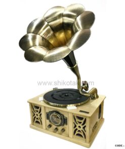 گرامافون رومیزی مدل آدرین رنگ کرمی