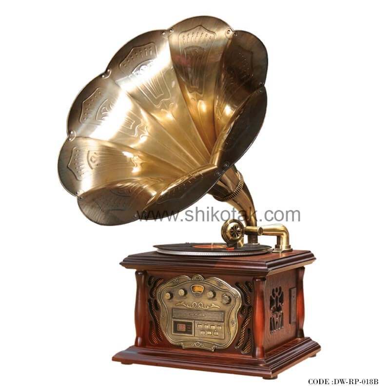 گرامافون رومیزی مدل ماکان شیپور بزرگ