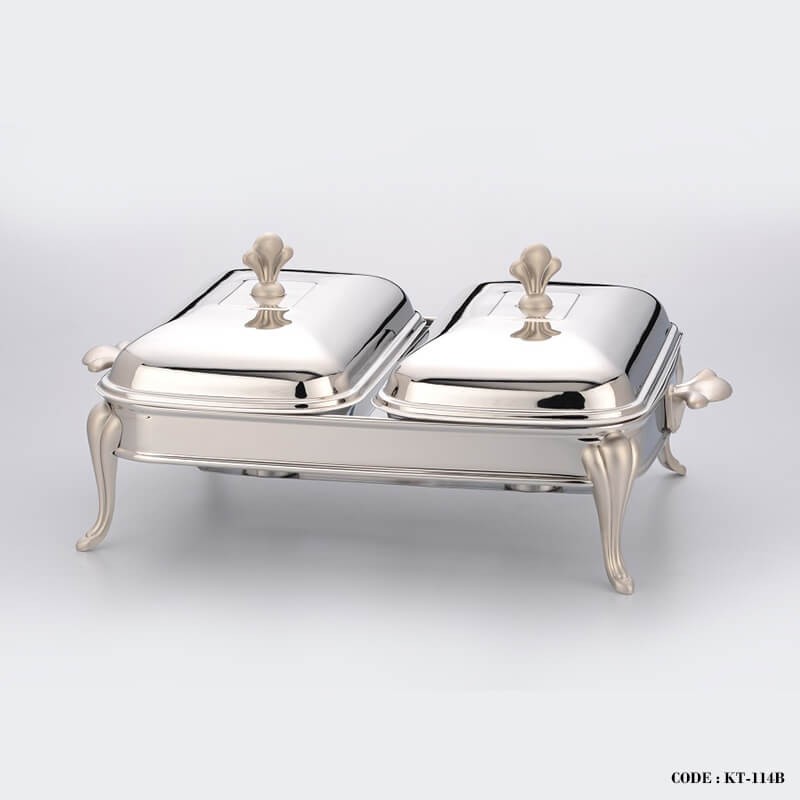 ظرف سوفله خوری دو قلوی طرح تاجی