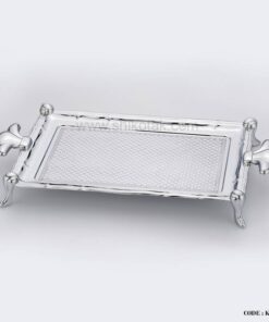 دیس سینی جم کروم طرح شطرنجی