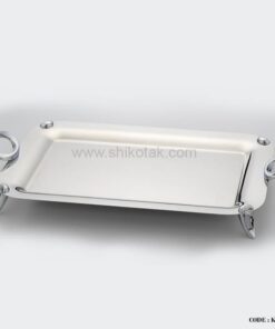 سینی استیل مستطیلی مدل حلقه ای