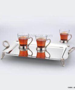 سرویس چای خوری 6 نفره سیلور طرح حلقه ای