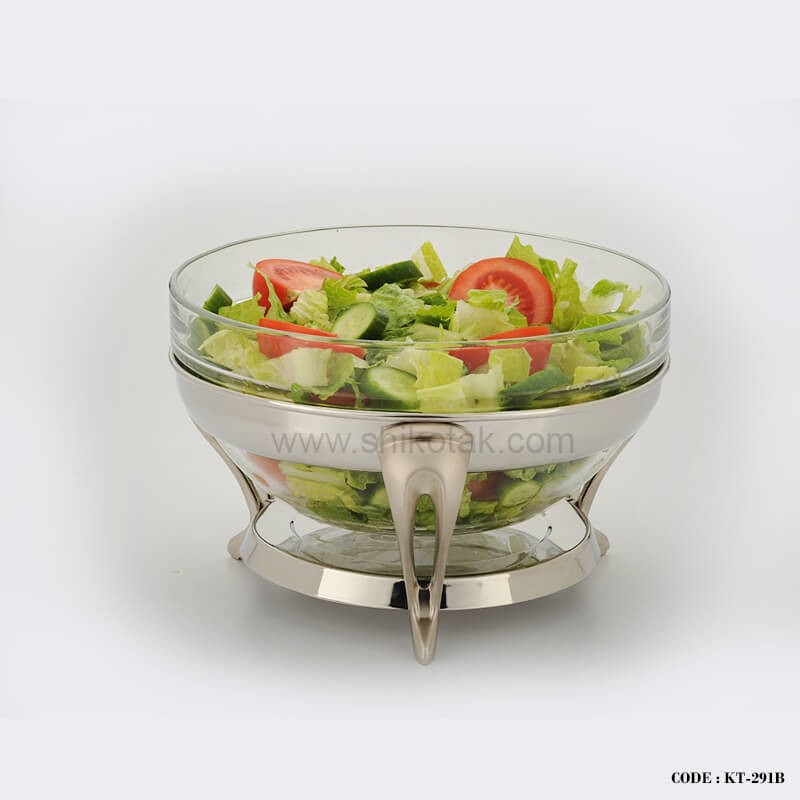 سالاد خوری سه لیتری پایه دار طرح حلقه ای