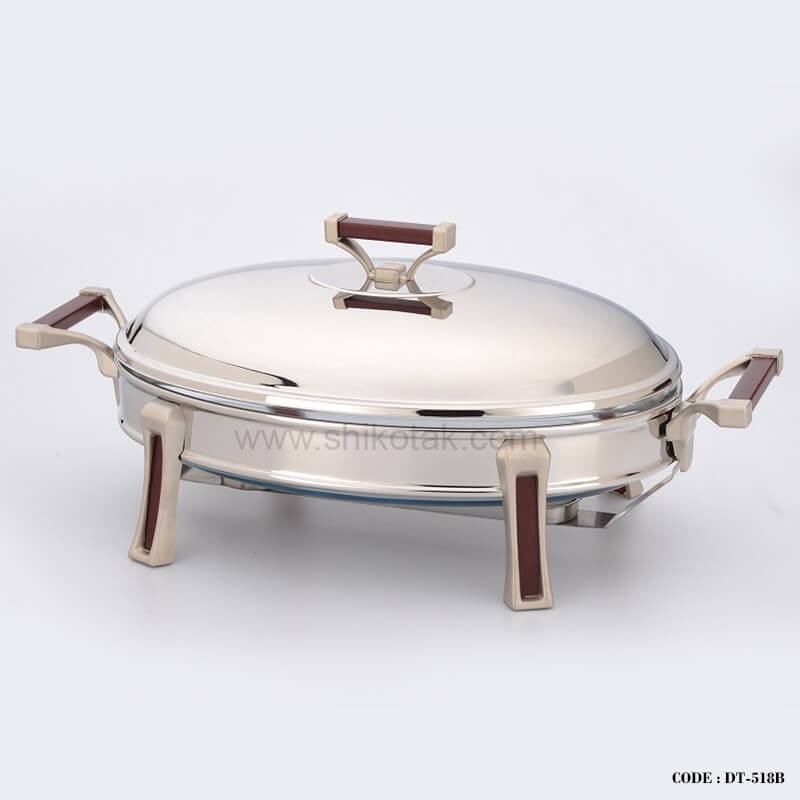 سوفله خوری شمع دار طرح چوب بیضی