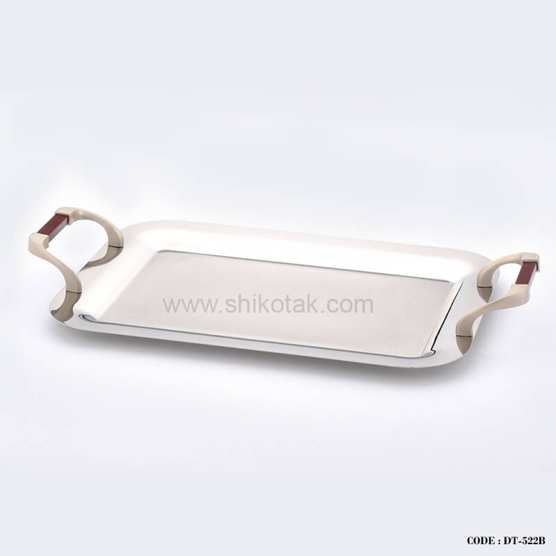 سینی چای سیلور طرح چوب