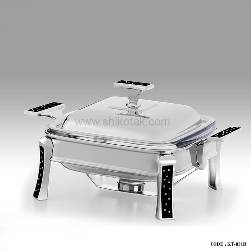 سوفله خوری مربع نگین دار