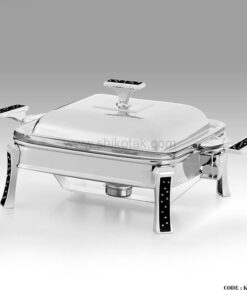 ظرف سوفله خوری مربع نگین دار سایز بزرگ